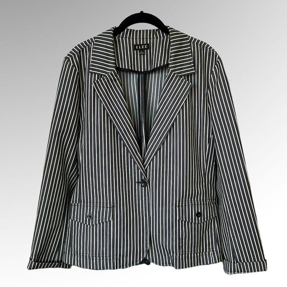 ELCC Jackets & Blazers - ELCC Women's Stripe Gray Jacket And Matching Capris